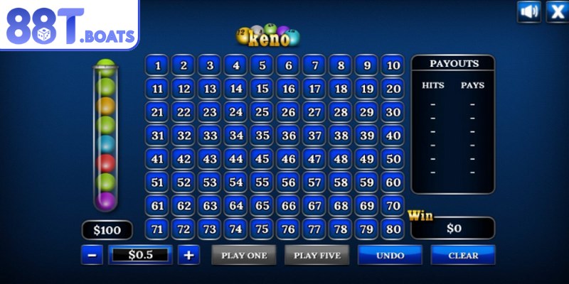 Thông tin về luật chơi Keno cơ bản 